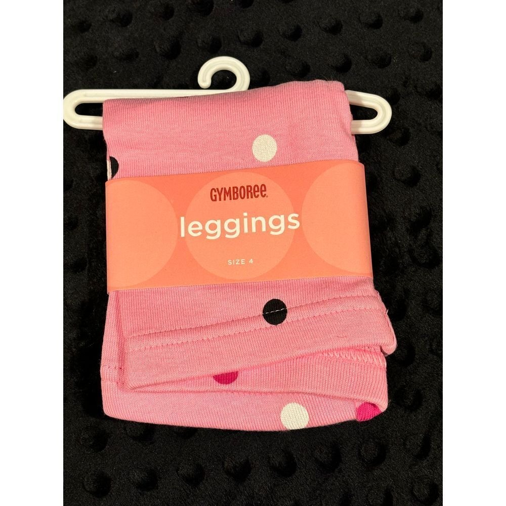 NWT Gymboree Wild One Zebra Pink Leggings with Black Pink White Polka Dots 5